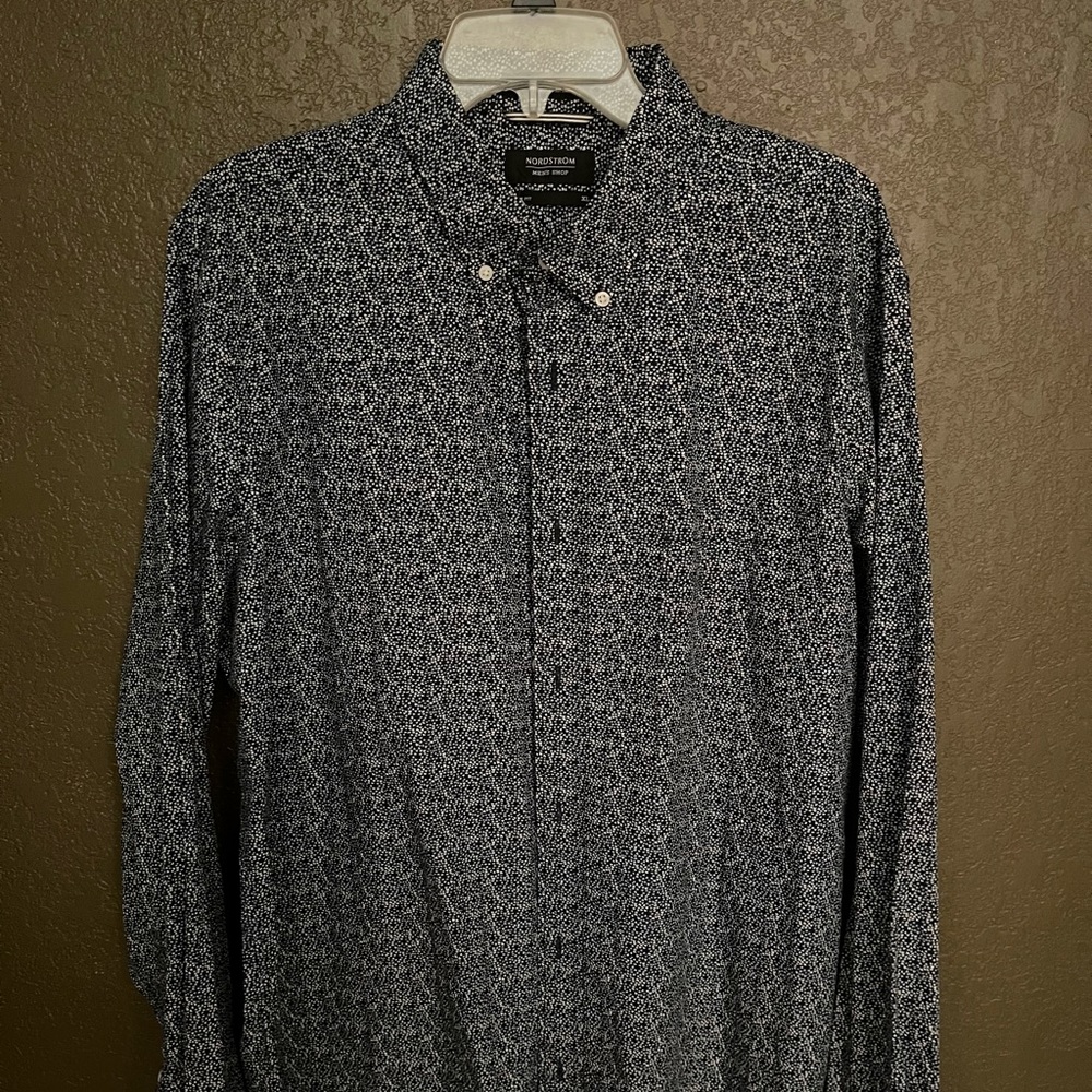 Nordstrom flowered button down shirt XL